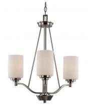 Trans Globe 70525-3 BN - 3LT CHANDELIER-DOUBLE DISK-BN-